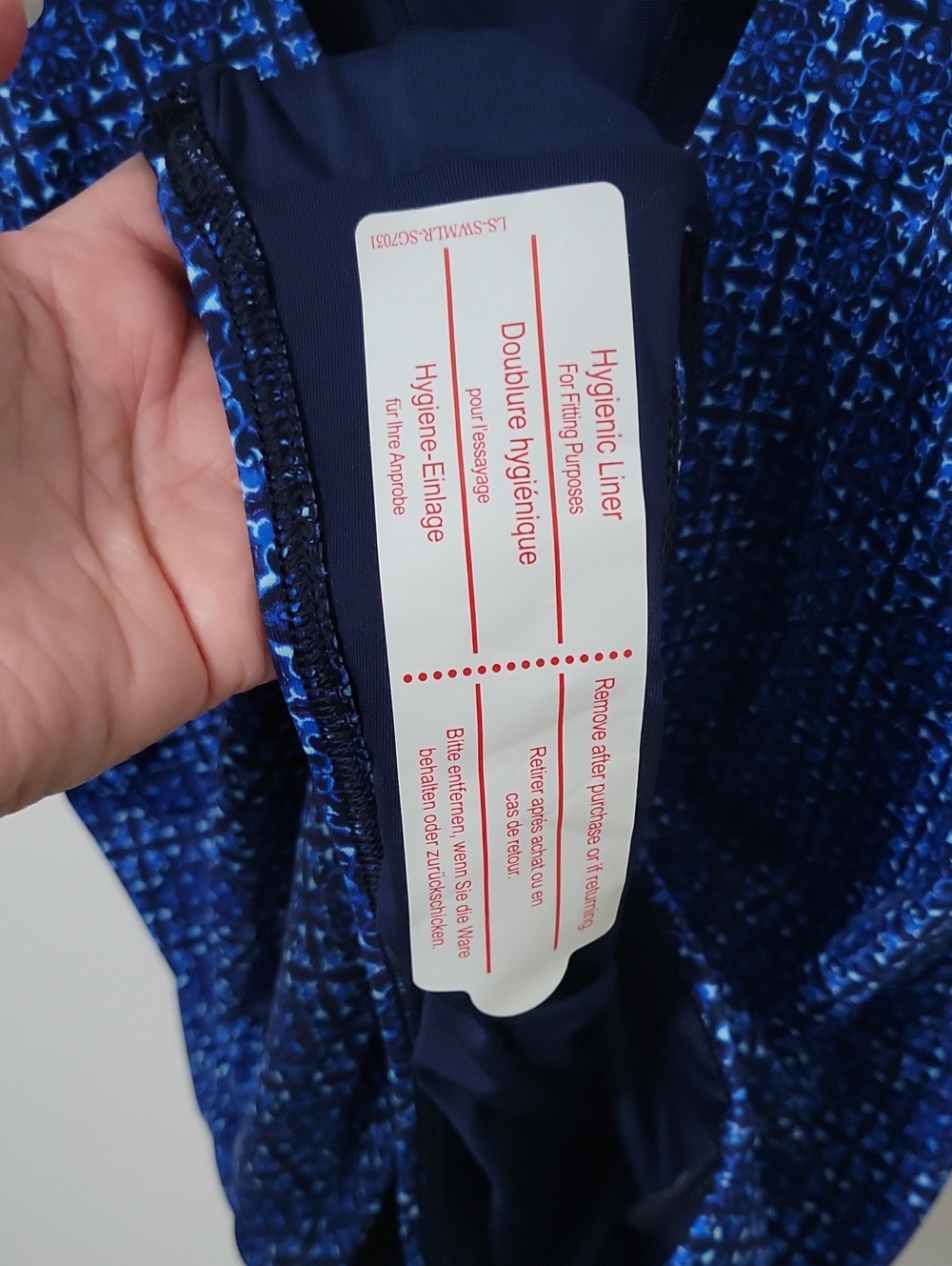 Lands' End One Piece Blue Swim Suit, Size 22W - Picture 8 of 8